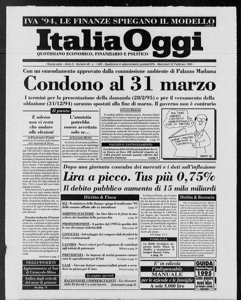 Italia oggi : quotidiano di economia finanza e politica